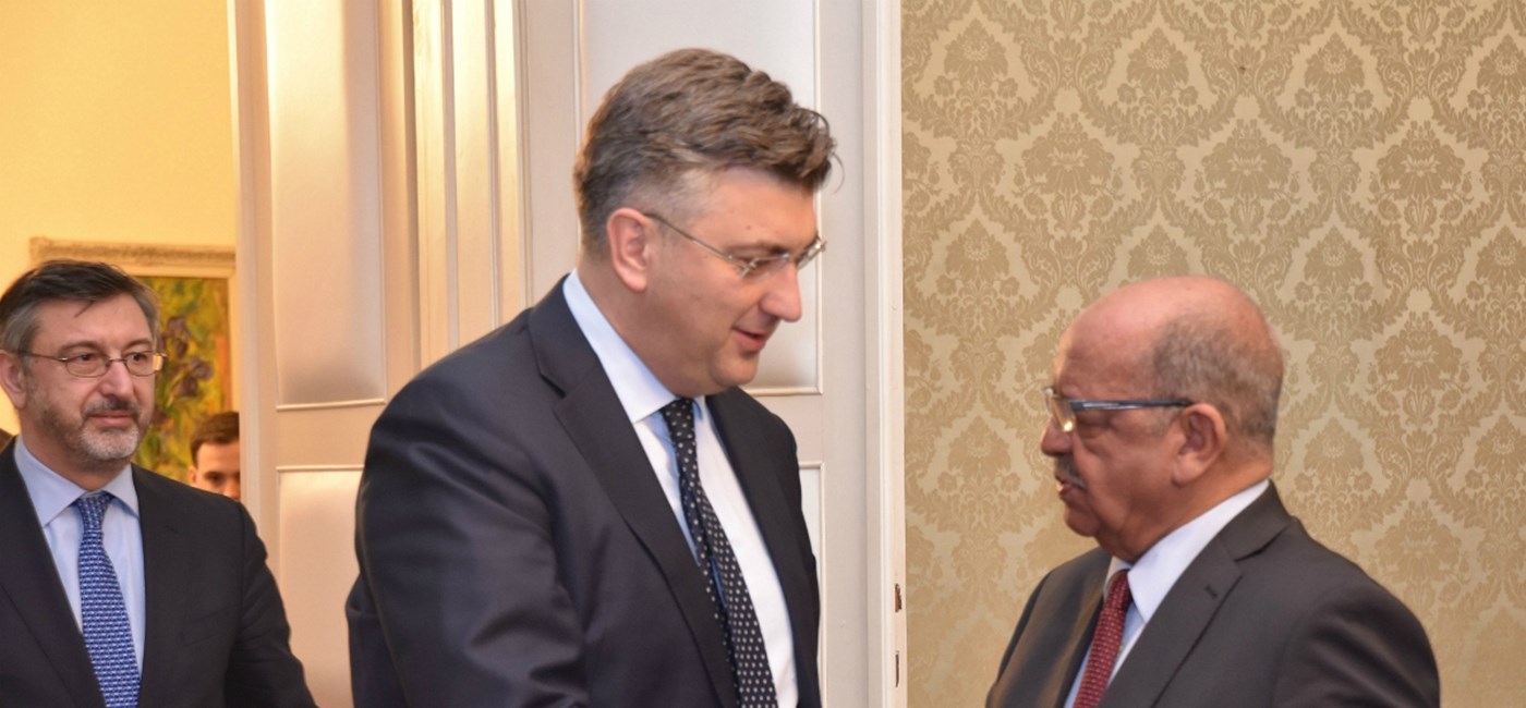 Predsjednik Vlade Plenković s alžirskim ministrom vanjskih poslova Messahelom